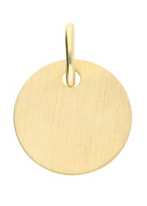 Adelia´s ADELIA ́S Damen Anhänger mit Gravur "Damen 585 Gold Gravurplatte Anhänger Ø 10 mm", Gelbgold 585, gold, Gelbgold 585, Schmuckanhänger, für Damen