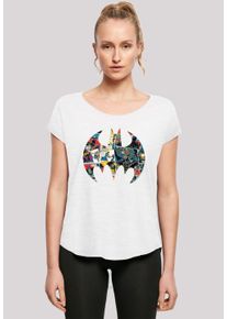 F4NT4STIC Damen T-Shirt "DC Comics Batman Comic Book Logo", weiß, casual, Gr. XS, Obermaterial: 100% Baumwolle, Shirts, Print