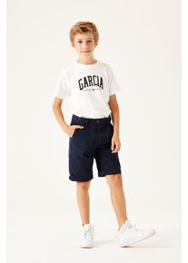 Garcia Jungen Bermudas, blau, casual, Gr. 140, unifarben, Obermaterial: 98% Baumwolle, 2% Elasthan, Hosen, mit Aufschlag for BOYS