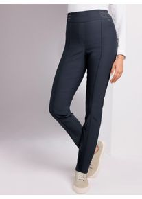 Stehmann Damen Webhose, blau, Gr. 19, unifarben, 78% Viskose, 19% Polyamid, 3% Elasthan, Hosen