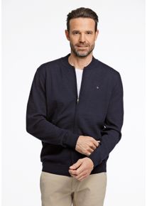 Bison Herren Cardigan "Bison Cardigan", blau, Gr. L, Oberstoff: 100% Schurwolle (Merino), Strickjacken