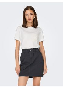 Jacqueline de Yong JDY Damen Kurzarmshirt "JDYSELMA S/S CROCHET POCKET TOP JRS NOOS", rot, modisch, Gr. XL, unifarben, Jersey, Obermaterial: 100% Baumwolle, Shirts