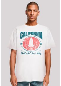 F4NT4STIC Herren T-Shirt "California skull summer vibes", weiß, casual, Gr. S, Obermaterial: 100% Baumwolle, Shirts, Premium Qualität