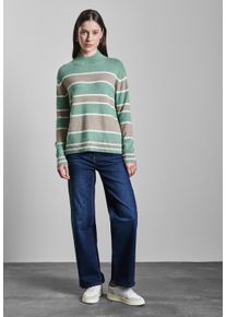 Street One Damen Strickpullover, grün, casual, Gr. 34, gestreift, Stoff, 30% Polyester, 29% Polyacryl, 21% Viskose, 20% Nylon, Pullover, mit