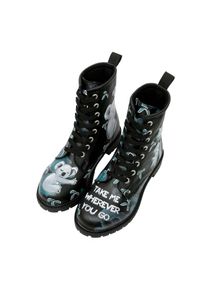 DOGO Damen Schnürboots "Boots Koala Hug Damen Boots / Female", Gr. 41, schwarz, Lederimitat, Schuhe, Vegan