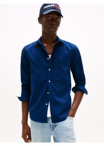 Tommy Hilfiger Herren Langarmhemd "DOBBY STRUCTURE RF SHIRT", blau, casual, Gr. S, Web, Obermaterial: 100% Baumwolle, Hemden