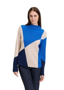 Betty Barclay Damen Strickpullover "Betty Barclay Feinstrickpullover mit Intarsie", bunt, Basic, Gr. 42, Strick, Obermaterial: 50% Baumwolle, 50%