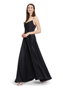 Vera Mont Damen Abendkleid "Vera Mont Abendkleid mit Wasserfallausschnitt", schwarz, elegant, Gr. 34, Satin, Obermaterial: 97% Polyester, 3%