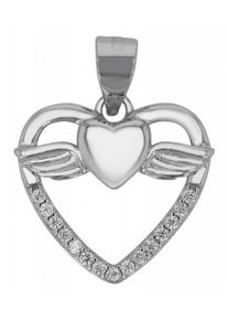 Adelia´s ADELIA ́S Damen Ketten-Anhänger "Neuheit 2025 - trendiger Herz Anhänger aus 925 Sterling Silber", Silber 925 (Sterlingsilber), gold, Silber 925