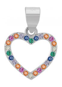 Adelia´s ADELIA ́S Damen Ketten-Anhänger "Neuheit 2025 - stylischer Herz Anhänger aus 925 Sterling Silber", Silber 925 (Sterlingsilber), silber, Silber 925