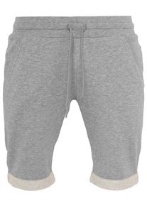 Urban Classics Herren Stoffhose "Urban Classics Herren Light Turnup Sweatshorts", grau, Gr. S, unifarben, 60% Baumwolle, 40% Polyester, Hosen