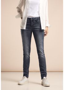 Street One Damen Slim-fit-Jeans "Style Jane", grau, casual, Gr. 33, unifarben, Denim/Jeans, Obermaterial: 84% Baumwolle, 13% Polyester, 3% Elasthan,