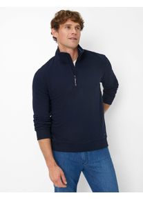Brax Herren Strickpullover "Style SION", blau, Gr. M, 72% Baumwolle, 28% Polyester, Pullover