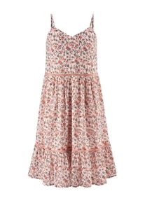 happy girls Mädchen Trägerkleid, rosa, casual, Gr. 170, gemustert, Web, Obermaterial: 98% Polyester, 2% metallisierte Fasern. Futter: 100% Polyester,