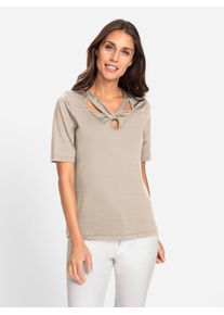 Heine Damen T-Shirt "Shirt", beige, Gr. 40, unifarben, 90% Polyamid, 10% Elasthan, Shirts