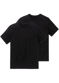 Schiesser Herren T-Shirt ""Essentials"", Gr. S, schwarz, Single Jersey, Obermaterial: 100% Baumwolle, unifarben, casual, Shirts, mit