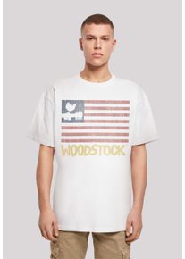F4NT4STIC Herren T-Shirt "Woodstock Distressed Flag Music Festival Rock", weiß, casual, Gr. XXL, Obermaterial: 100% Baumwolle, Shirts, Print