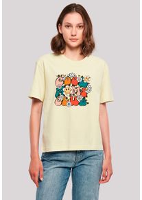F4NT4STIC Damen T-Shirt "Muttertag Cool Moms Club Retro Blumen", gelb, casual, Gr. XS, Obermaterial: 100% Baumwolle, Shirts, Premium Qualität