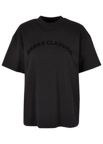 Urban Classics Herren T-Shirt "Urban Classics Damen Ladies Oversized Flock Tee", schwarz, casual, Gr. XL, unifarben, 100% Baumwolle, Shirts