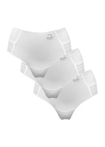 MY BASIC Damen Hipster "Free cut hipster", Gr. XL, weiß, Obermaterial: 87% Polyamid, 13% Elasthan, unifarben, Unterhosen, mit floralen