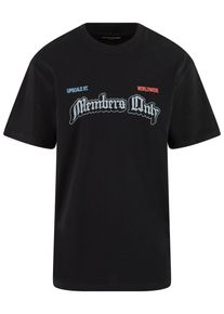 Herren T-Shirt "Upscale by Mister Tee Only Members Oversize Tee", schwarz, casual, Gr. XL, UPSCALE BY MISTER TEE, bedruckt, 100% Baumwolle, Shirts