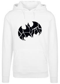 F4NT4STIC Herren Sweatshirt "F4NT4STIC Herren Batman Logo shattered with Fitted heavy hoody", weiß, Gr. XXL, unifarben, 65% Baumwolle, 35% Polyester,