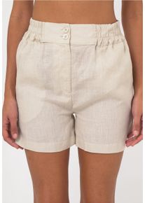 FRESHLIONS Damen Shorts "Amara", beige, casual, Gr. M, unifarben, 100% Leinen, Hosen, im klassischen Design