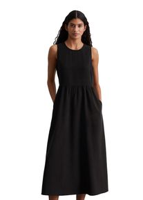 Marc O'Polo MARC O'POLO Damen Midikleid "aus TENCEL Lyocell-Leinen-Mix", schwarz, Gr. 38, unifarben, Obermaterial: 90% Lyocell, 10% Leinen; Futter: 100% Nicht