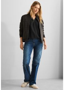 Cecil Damen Langarmbluse, schwarz, casual, Gr. XXL, unifarben, Stoff, 100% Viskose, Blusen, aus softer Viskose