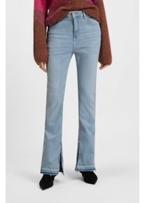 BOSS Orange Damen Bootcut-Jeans "Rosa High Rise Bootcut Premium Damenmode", blau, casual, Gr. 31, unifarben, Denim/Jeans, Obermaterial: 92%
