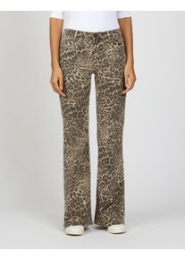 Gang Damen Stoffhose "Gang Hosen Wide Fit 94JESSI FLARED", braun, Gr. 28, 97% Baumwolle, 3% Elasthan, Hosen