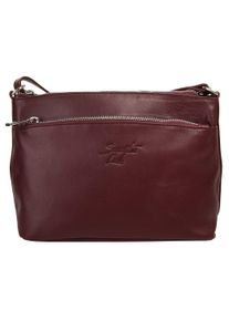 Samantha Look Damen Umhängetasche, rot, Leder, unifarben, Taschen, echt Leder, Made in Italy