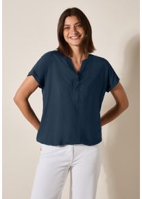 Cecil Damen Shirtbluse, blau, casual, Gr. XXL, unifarben, Stoff, 100% Viskose, Blusen, aus softer Viskose