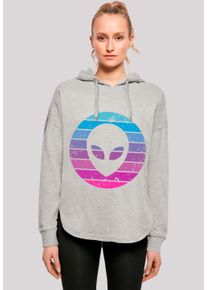 F4NT4STIC Damen Kapuzenpullover "Alien Kopf", grau, casual, Gr. XL, Obermaterial: 100% Baumwolle, Pullover, Premium Qualität