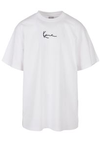 Karl Kani Herren Kurzarmshirt "Karl Kani Herren KKMQ12002 SMALL SIGNATURE TEE WHT", weiß, casual, Gr. XS, bedruckt, 100% Baumwolle, Shirts