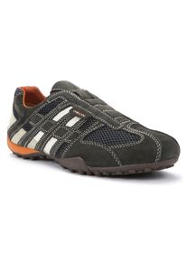 Geox Herren Slip-On Sneaker "UOMO SNAKE", Gr. 47, grau, Veloursleder, Textil, sportlich, Schuhe, Freizeitschuh, Slipper mit Geox Spezial Membran