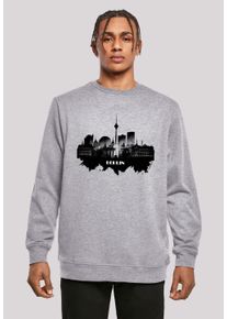 F4NT4STIC Herren Kapuzenpullover "Cities Collection - Berlin skyline", grau, casual, Gr. XS, Obermaterial: 50% Baumwolle, 50% Polyester, Pullover,