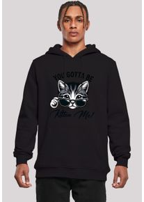 F4NT4STIC Herren Kapuzenpullover "Kätzchen You Gotta Be Kitten Me", schwarz, casual, Gr. XXL, Obermaterial: 65% Baumwolle, 35% Polyester, Pullover,