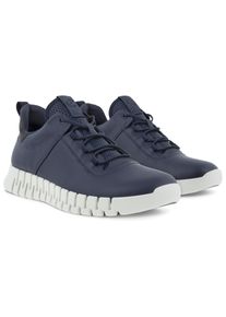 Ecco Herren Sneaker "GRUUV M", Gr. 48, blau, Glattleder, sportlich, Schuhe, Freizeitschuh, Halbschuh, mit herausnehmbarer Dual-Fit-Innensohle
