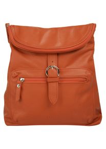 FORTY Cityrucksack, orange, Rindsleder, Leder, casual, Rucksäcke, echt Leder, Made in Italy