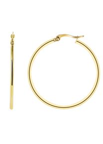 Adelia´s ADELIA ́S Damen Paar Creolen "Neuheit 2025 - Damen Creolen aus poliertem Edelstahl", Damen, Edelstahl, gold, Edelstahl, Ohrringe