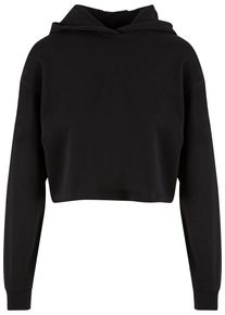 Urban Classics Damen Kapuzenpullover "Urban Classics Damen Ladies Oversized Cropped Light Terry Hoodie", schwarz, casual, Gr. M, unifarben, 35%