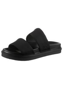 Herren Pantolette "FLAT MOLDED DBL BAR SANDAL CV", Calvin Klein Jeans, Gr. 41, schwarz, Textil, klassisch, Schuhe, Schlappen, Sommerschuh,