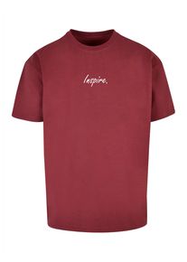 Merchcode Herren T-Shirt "Merchcode Herren Inspire Heavy Oversized Tee", rot, casual, Gr. L, bedruckt, 100% Baumwolle, Shirts