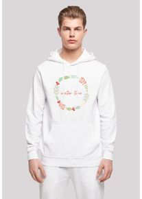 F4NT4STIC Herren Kapuzenpullover "Winter Time", weiß, casual, Gr. XS, Obermaterial: 50% Baumwolle, 50% Polyester, Pullover, Print