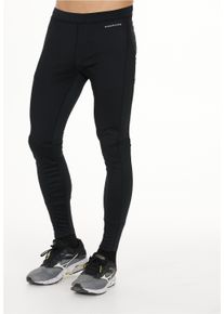 Endurance Herren Lauftights "ZANE", schwarz, casual, Gr. S, unifarben, 90% Polyester, 10% Elasthan, Hosen, mit Windblocker-Material
