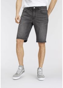 AJC Herren Shortsdk grau wash, Basic, Gr. 30, unifarben, Denim/Jeans, Obermaterial: 75% Baumwolle, 23% Polyester, 2% Elasthan, Hosen, im 5-Pocket-Stil