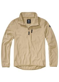 Brandit Herren Sweater "Brandit Herren Fleece Troyer", braun, Gr. 5XL, unifarben, 80% Elastodien, 20% Polyester, Sweatshirts