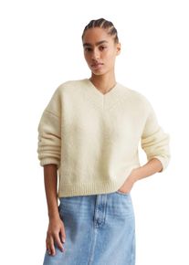 Marc O'Polo Damen Strickpullover "aus kuscheligem Schurwolle-Mohair-Mix", beige, Gr. L, MARC O'POLO DENIM, unifarben, Obermaterial: 36% Schurwolle, 31% Polyamid,