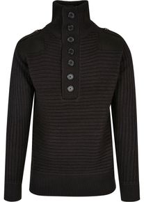 Brandit Herren Rundhalspullover "Brandit Herren Alpin Pullover", schwarz, casual, Gr. S, unifarben, 100% Polyacryl, Pullover